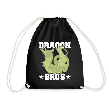 Dragon Bro's - Drawstring Bag - black - Front