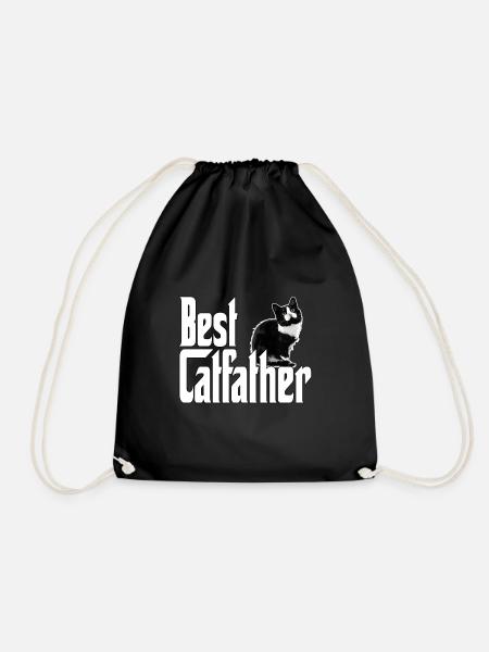 Cat Dad Best Catfather Ever Crazy Cat Father Kitty - Turnbeutel - Schwarz