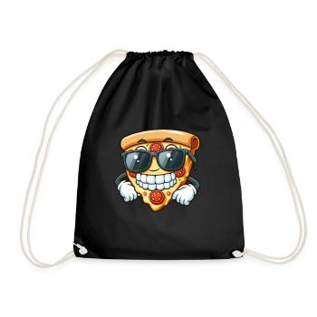 Cool Pizza Pizza Slice Pizza Lover - Drawstring Bag - black - Front