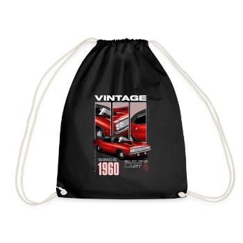 Je ne suis pas vieux, je suis une voiture classique vintage née en 1960 - Sac de sport léger - noir - Devant
