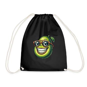 Coole Avocado Frucht Sonne Sommer Sonnenbrille - Turnbeutel - Schwarz - Vorne