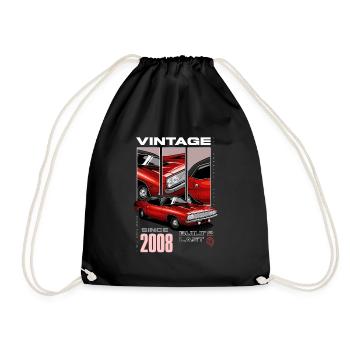 Je ne suis pas vieux Je suis Voiture classique vintage Né en 2008 - Sac de sport léger - noir - Devant