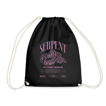 Ball Python Moderne Reptilienwärter Streetwear - Turnbeutel - Schwarz - Vorne