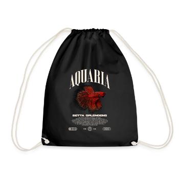 Betta Fish Keeper Modern Streetwear - Drawstring Bag - black - Front