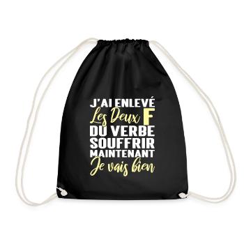 Citation Motivation Positif Sourire - Sac de sport léger - noir - Devant