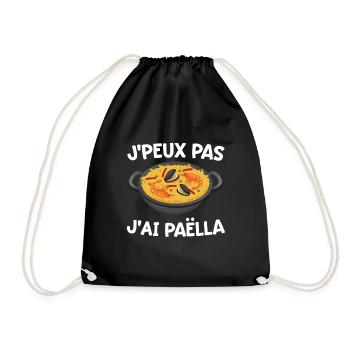 J'peux pas j'ai paëlla - Sac de sport léger - noir - Devant