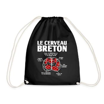 Humour Breton Cerveau Breton - Sac de sport léger - noir - Devant