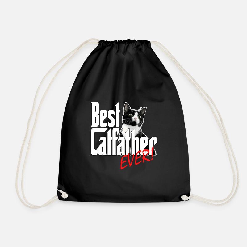 Cat Dad Best Catfather Ever Crazy Cat Father Kitty - Turnbeutel - Schwarz