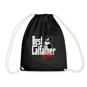 Chat Papa Meilleur Catfather Jamais Fou Chat Père Kitty - Sac de sport léger - noir - Devant