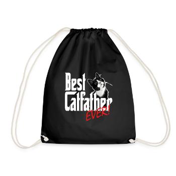 Chat Papa Meilleur Catfather Jamais Fou Chat Père Kitty - Sac de sport léger - noir - Devant