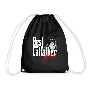 Chat Papa Meilleur Catfather Jamais Fou Chat Père Kitty - Sac de sport léger - noir - Devant