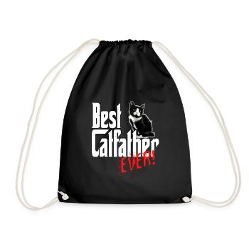 Chat Papa Meilleur Catfather Jamais Fou Chat Père Kitty - Sac de sport léger - noir - Devant
