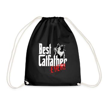 Chat Papa Meilleur Catfather Jamais Fou Chat Père Kitty - Sac de sport léger - noir - Devant
