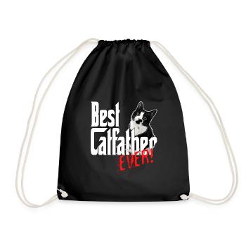 Chat Papa Meilleur Catfather Jamais Fou Chat Père Kitty - Sac de sport léger - noir - Devant