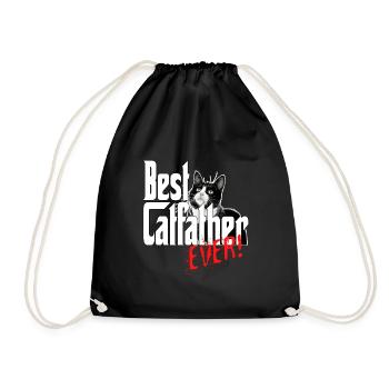Chat Papa Meilleur Catfather Jamais Fou Chat Père Kitty - Sac de sport léger - noir - Devant