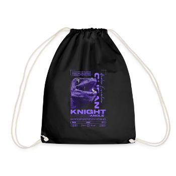 Cuban Knight Anole Reptile Keeper Lizard - Drawstring Bag - black - Front