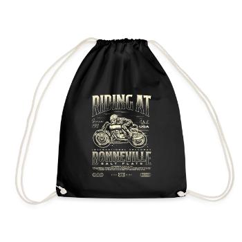 Bonneville Salt Flats Motorrad Geburtstag 1972 - Turnbeutel - Schwarz - Vorne