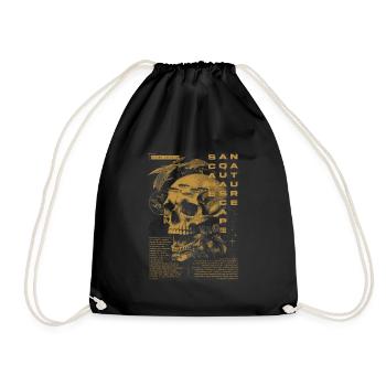 Aquascaping Modern Tropical Fish Keeper Aquarist - Drawstring Bag - black - Front
