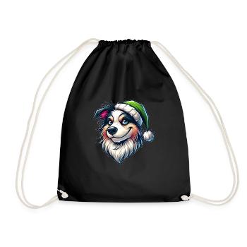 Berger Australien Noël espiègle - Sac de sport léger - noir - Devant