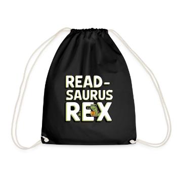 Drôle de dinosaure lire Readasaurus Rex - Sac de sport léger - noir - Devant