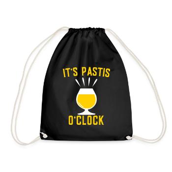 Humour Pastis | It's Pastis O'clock - Sac de sport léger - noir - Devant
