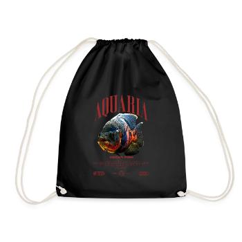 Oscar Fish Water Change Monster Fish - Drawstring Bag - black - Front