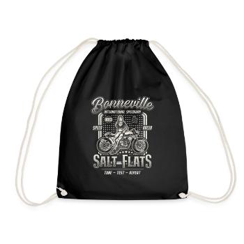 Bonneville Salt Flats Motorrad Rennen Vintage - Turnbeutel - Schwarz - Vorne
