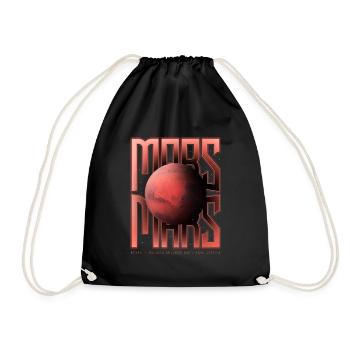 Mars Outer Space Planet Of The Solar System - Drawstring Bag - black - Front