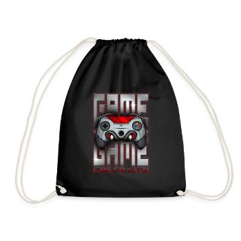 Blame It On The Lag Funny Retro Video Game - Drawstring Bag - black - Front