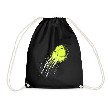 Tennis Ball Tennis Gift Tennis Player - Drawstring Bag - black - Front
