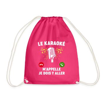 Le Karaoké M'Appelle | Soirée Karaoké Musique - Sac de sport léger - fuchsia - Devant