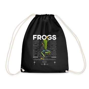 Grenouille arboricole aux yeux rouges Grenouille streetwear - Sac de sport léger - noir - Devant