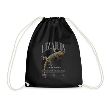 Tokay Gecko Gardien de reptiles moderne Streetwear - Sac de sport léger - noir - Devant