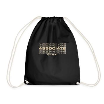 Associate Nurse Medical Nurses Stylish - Drawstring Bag - black - Front