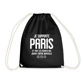 Humour Supporter Paris Équipe Sport - Sac de sport léger - noir - Devant