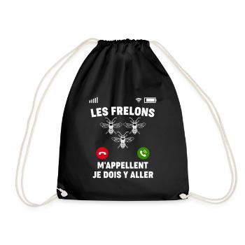 Humour Frelon Insecte Venin Prédateur - Sac de sport léger - noir - Devant