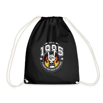1985 Birthday, rocks everything 40th birthday - Drawstring Bag - black - Front