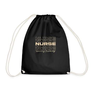 Learning Disability Nurse Medical Nurses Stylish - Drawstring Bag - black - Front