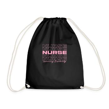 Learning Disability Nurse Medical Nurses Stylish - Drawstring Bag - black - Front