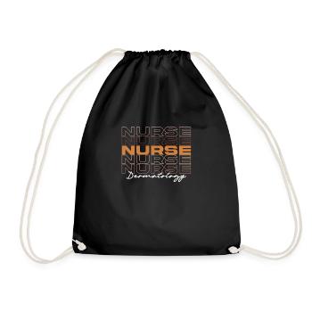 Black Strong Dermatology Nurse Melanin African - Drawstring Bag - black - Front