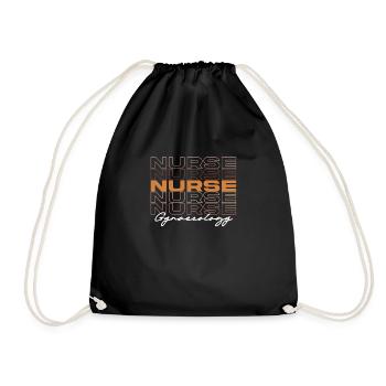 Black Strong Gynecology Nurse Melanin African - Drawstring Bag - black - Front