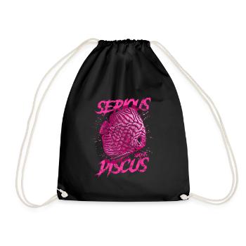 Sérieux au sujet du discus aquariophile gardien de discus - Sac de sport léger - noir - Devant