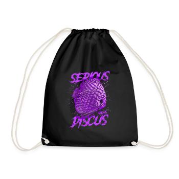 Sérieux au sujet du discus aquariophile gardien de discus - Sac de sport léger - noir - Devant