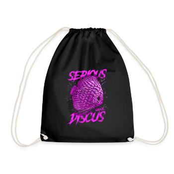 Sérieux au sujet du discus aquariophile gardien de discus - Sac de sport léger - noir - Devant