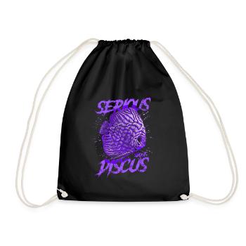 Sérieux au sujet du discus aquariophile gardien de discus - Sac de sport léger - noir - Devant