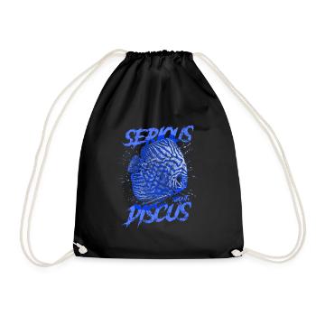 Sérieux au sujet du discus aquariophile gardien de discus - Sac de sport léger - noir - Devant