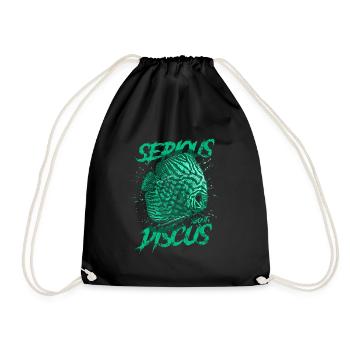 Sérieux au sujet du discus aquariophile gardien de discus - Sac de sport léger - noir - Devant