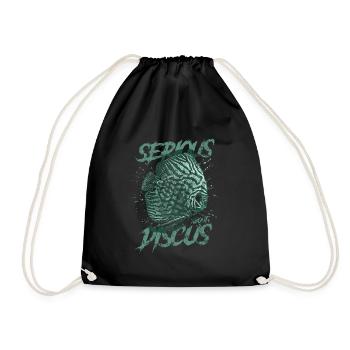 Sérieux au sujet du discus aquariophile gardien de discus - Sac de sport léger - noir - Devant