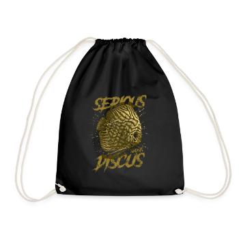 Sérieux au sujet du discus aquariophile gardien de discus - Sac de sport léger - noir - Devant