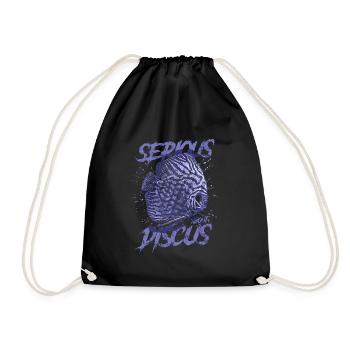 Sérieux au sujet du discus aquariophile gardien de discus - Sac de sport léger - noir - Devant